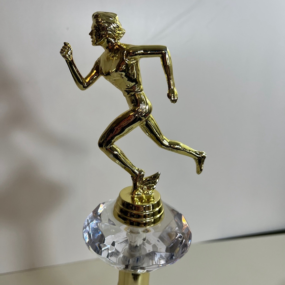 Crown Trophy Running Figurine Award 8" - Picture 2 of 10